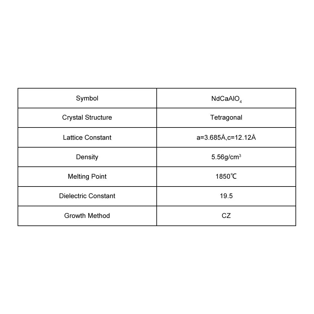 NdCaAlO4 Single Crystal Substrate NdCaAlO4