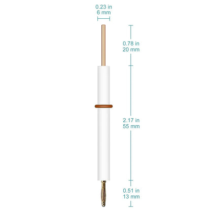 Nickel Plated Copper Electrode Holder, 6x80 mm, 0.1-5 mm Clampable Thickness, >99.99% Purity, SGS Certified - GDMS Tested Electrode-Holder