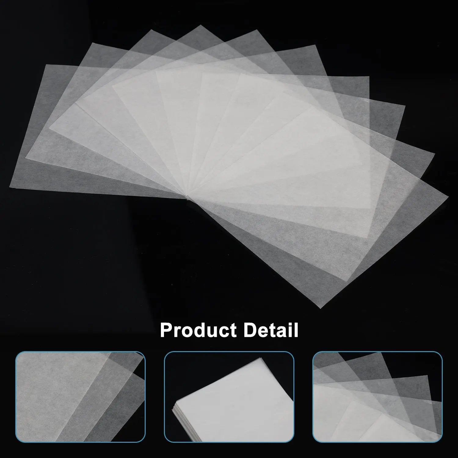 Side view and dimensional layout of the durable StonyLab Nitrogen-Free Weighing Paper