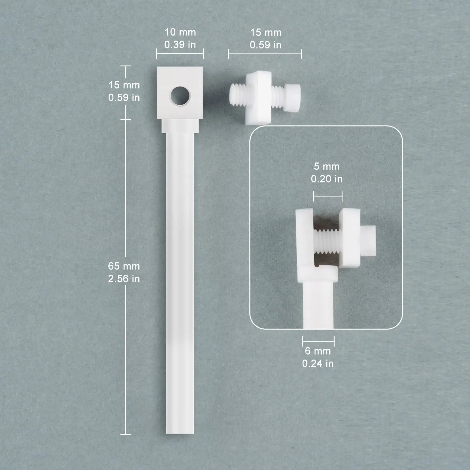 Close-up view showing the precise design and material of StonyLab Non Conductive Electrode Holder