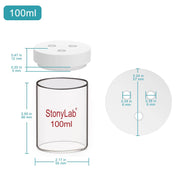 StonyLab Non-Sealed Electrolytic Cell [50-100 ml] heavy duty chemical processing configuration