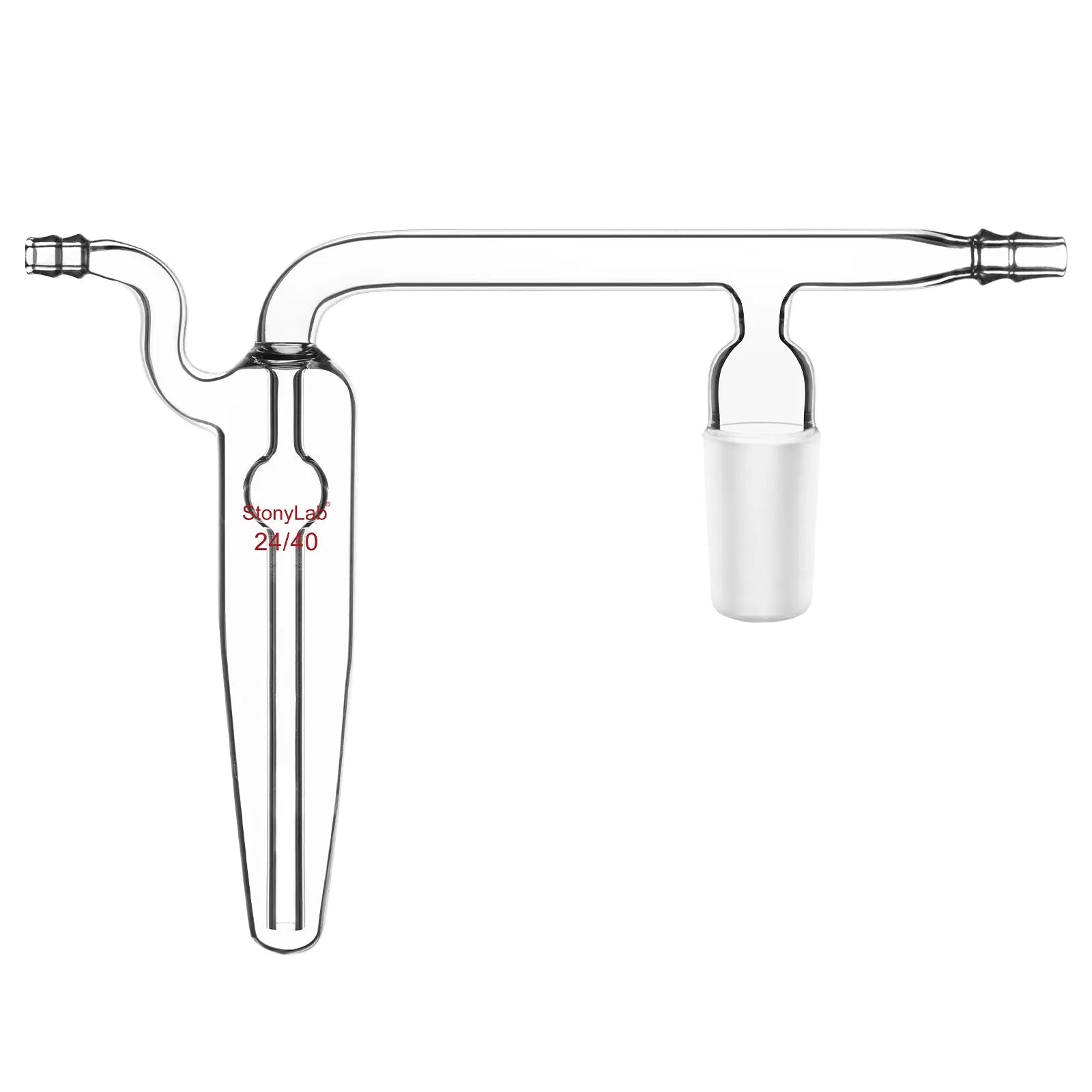 Oil Bubbler, 24/40 Joint, 10 mm Hose Connection, Spherical or Straight Bottles-Bottle Bubblers Spherical