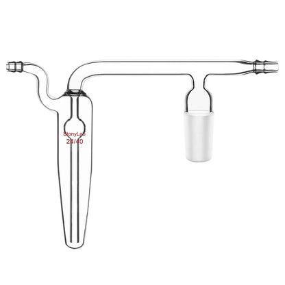 Oil Bubbler, 24/40 Joint, 10 mm Hose Connection, Spherical or Straight Bottles-Bottle Bubblers Spherical