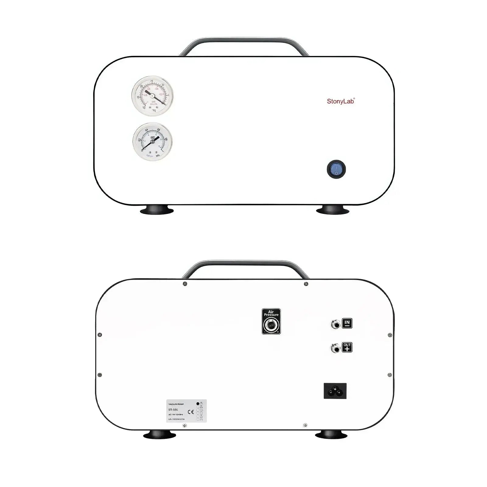 Comprehensive product view and setup components for StonyLab Oil-Free Diaphragm Vacuum Pump