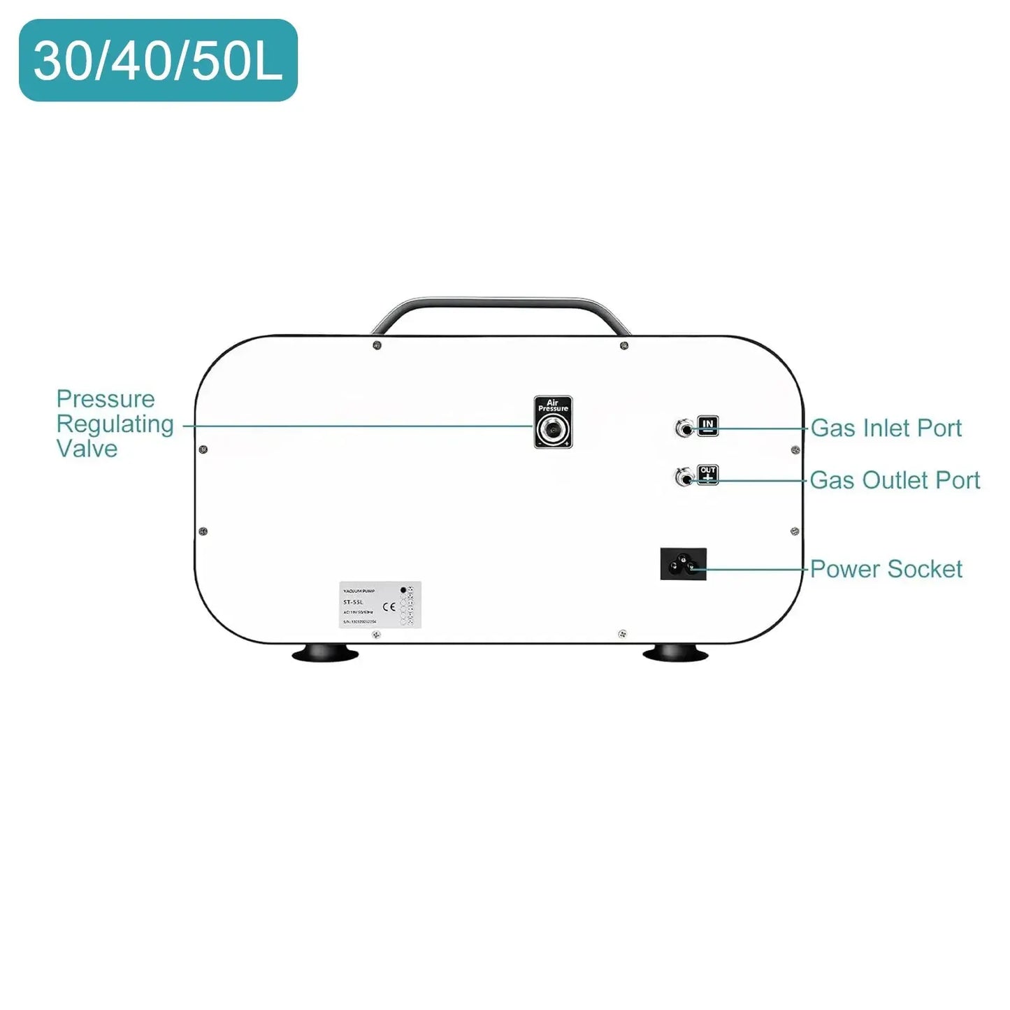 Oil-Free Diaphragm Vacuum Pump, 0.075-0.088 MPa, 10-55 L/min, Compatible with 110-220 V Pump-Oil-free Pump