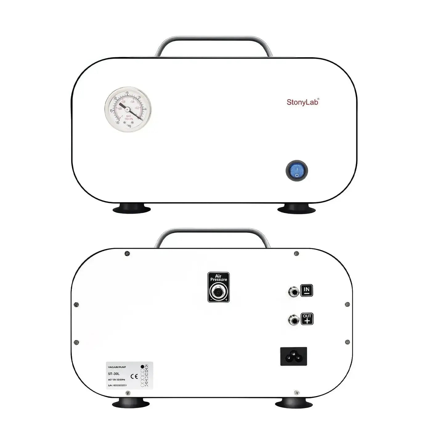 Comprehensive product view and setup components for StonyLab Oil-Free Diaphragm Vacuum Pump