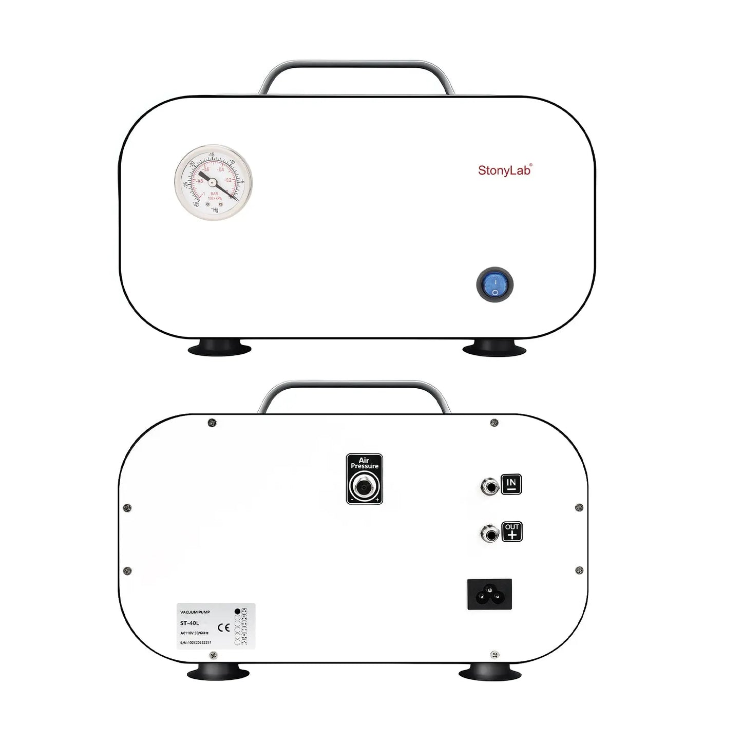 Oil-Free Diaphragm Vacuum Pump, 0.075-0.088 MPa, 10-55 L/min, Compatible with 110-220V Pump-Oil-free Pump