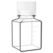 PET PETG square media bottle sterile leak-resistant laboratory bottle with HDPE cap 30–1000 ml capacity StonyLab