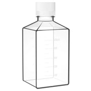 PET PETG square media bottle sterile leak-resistant laboratory bottle with HDPE cap 30–1000 ml capacity StonyLab