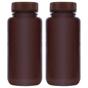 Alternative angle showing underlying build quality of StonyLab PP Amber Wide Mouth Reagent Bottle
