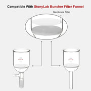 Side view and dimensional layout of the durable StonyLab PP Membrane Filters