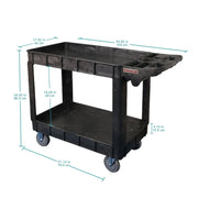 Close-up view showing the precise design and material of StonyLab PP Utility Cart