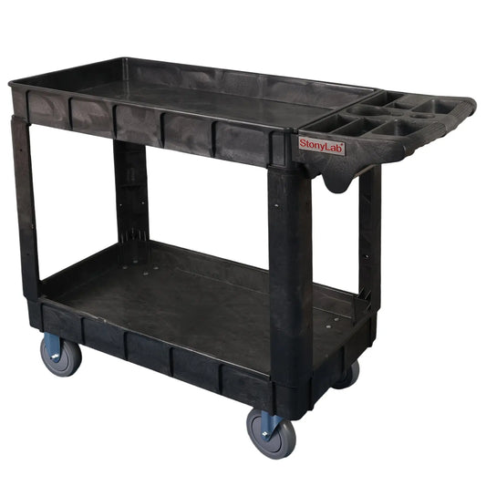 PP Utility Cart, 2-Shelf, 103x79.5x86.5 cm Lab Utensils-Lab Cart