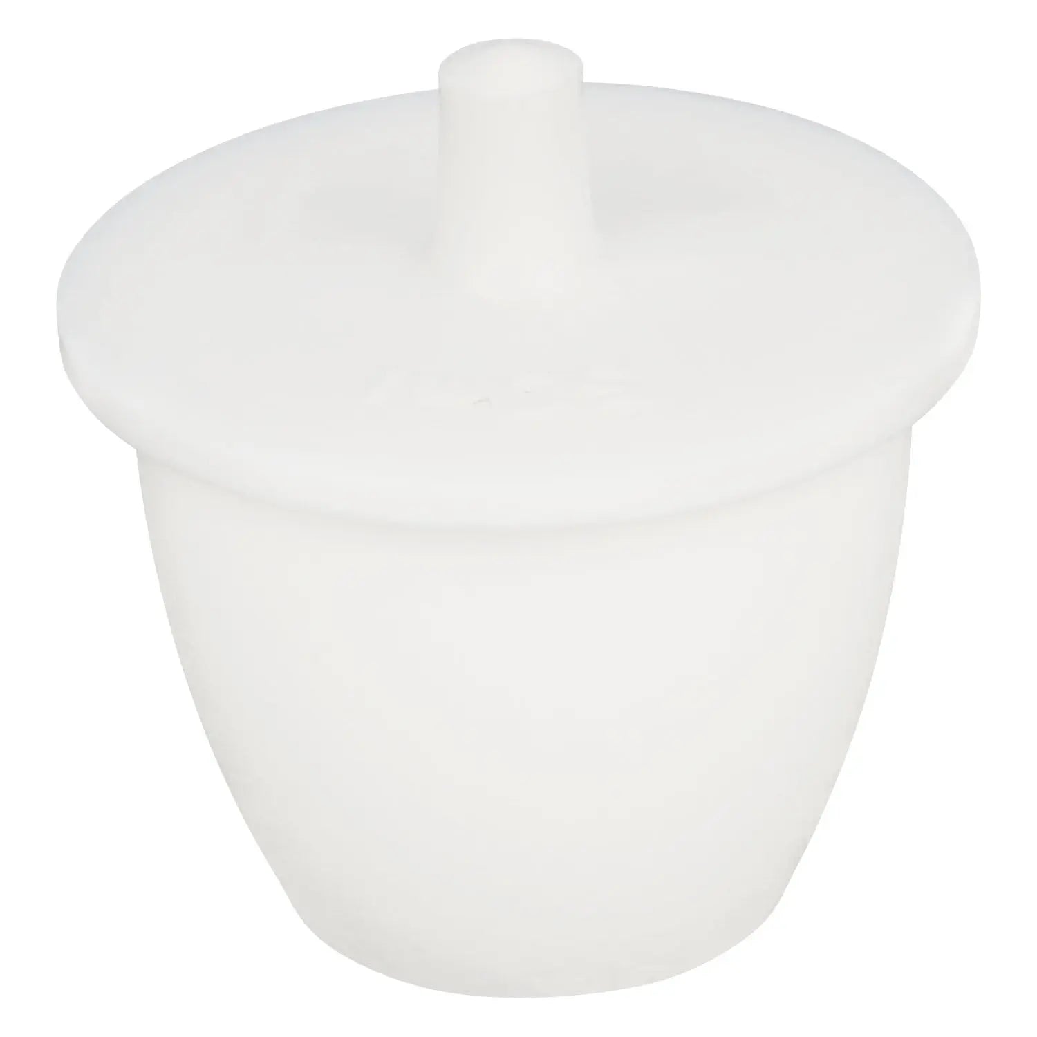 Side view and dimensional layout of the durable StonyLab PTFE Crucible with Lid