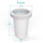 Side view and dimensional layout of the durable StonyLab PTFE Joint Sleeve