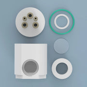 Alternative angle showing underlying build quality of StonyLab PTFE Sealed Electrolytic Cell with Quartz Optical Window [50-100 ml]