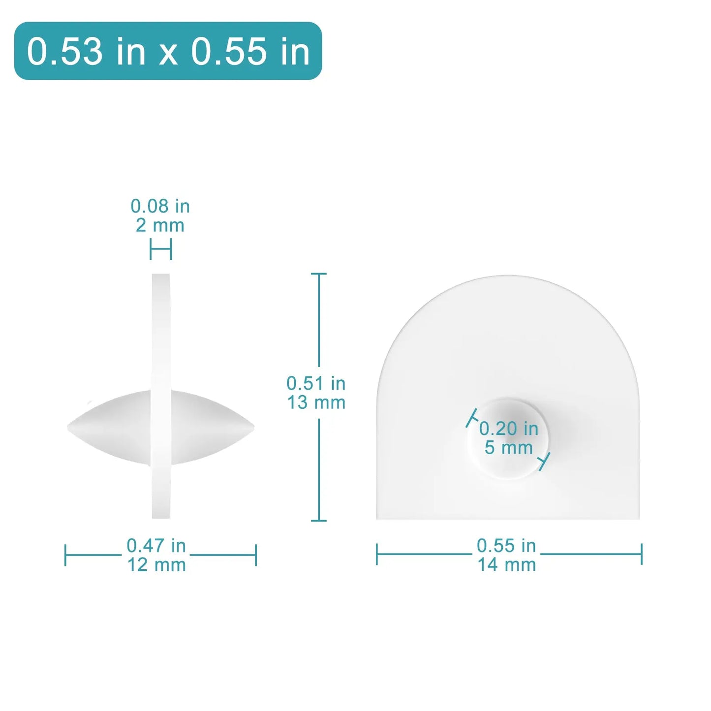 PTFE Sector Shaped Magnetic Stir Bars, 2 Pcs Stir Bars