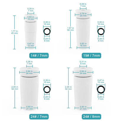 PTFE Stirring Plug, 7/8 mm Shaft Hole, 1-Pack