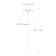 Close-up view showing the precise design and material of StonyLab PTFE Stirring Shaft with Foldable Paddle