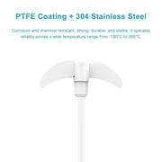 Side view and dimensional layout of the durable StonyLab PTFE Stirring Shaft with Foldable Paddle