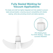 StonyLab PTFE Stirring Shaft with Foldable Paddle heavy duty chemical processing configuration
