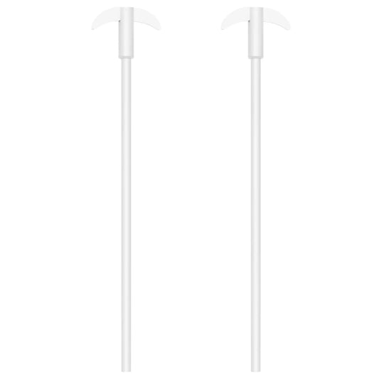 PTFE stirring shaft with foldable paddle, 7–8 mm shaft diameter, 85–400 mm length, 2-pack for laboratory mixing StonyLab