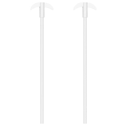 PTFE stirring shaft with foldable paddle, 7 mm diameter, 250–350 mm length, 2-pack for laboratory mixing with overhead stirrers StonyLab