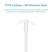 PTFE stirring shaft with foldable paddle, 7 mm diameter, 250–350 mm length, 2-pack for laboratory mixing with overhead stirrers StonyLab