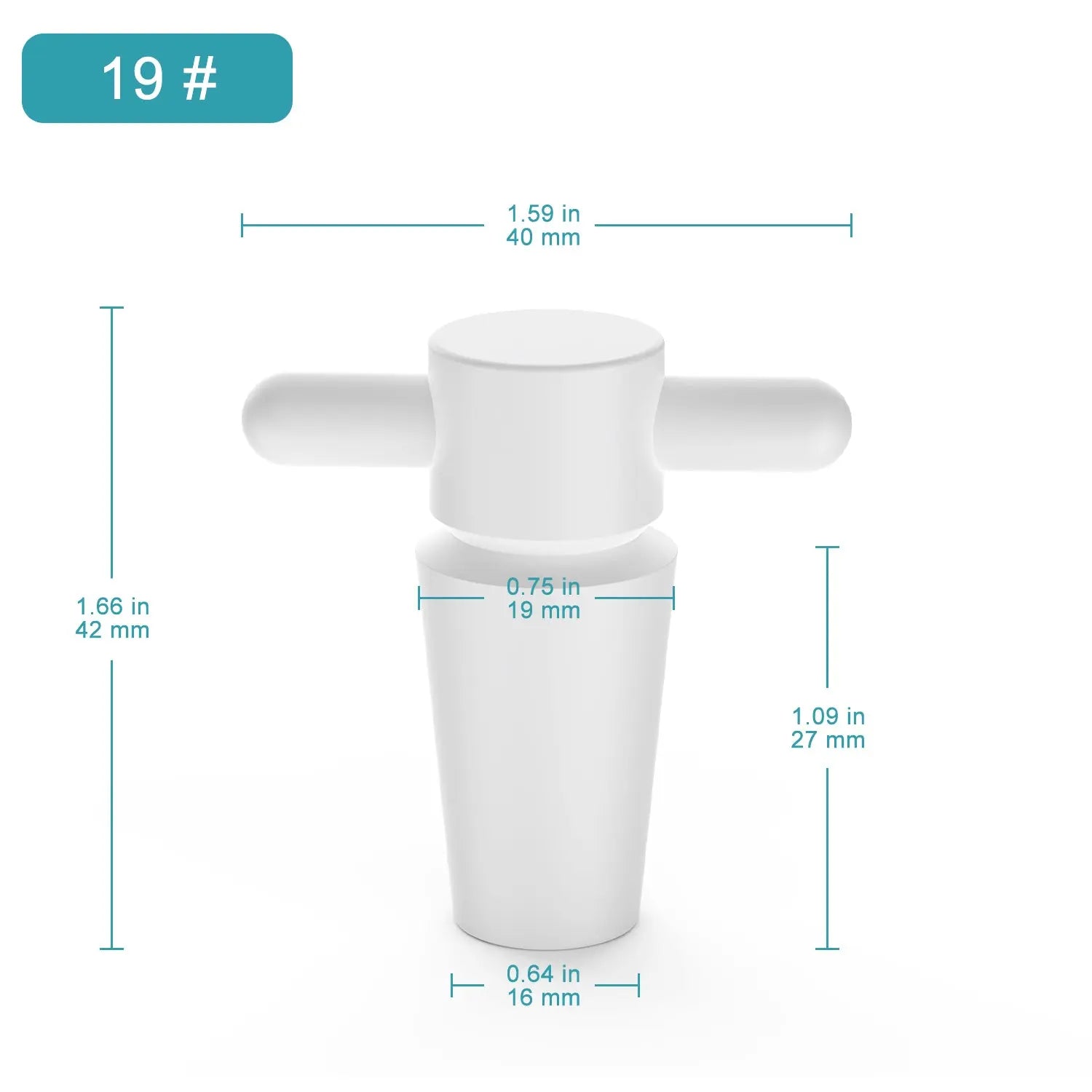 PTFE Stoppers with handle Stoppers