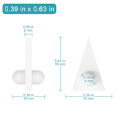 Close-up view showing the precise design and material of StonyLab PTFE Triangular Magnetic Stir Bars
