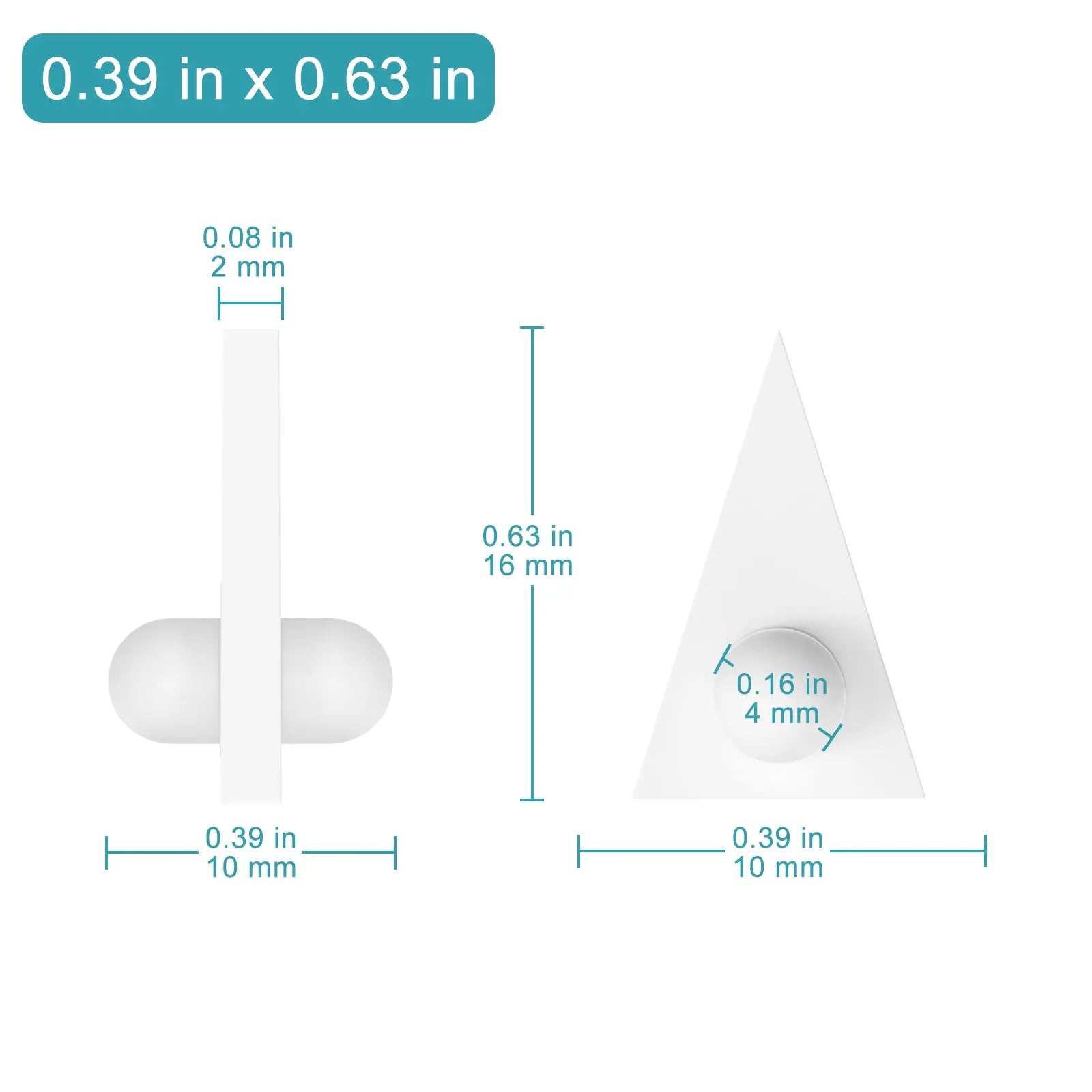 PTFE Triangular Magnetic Stir Bars, 2 Pcs Stir Bars