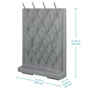 Close-up view showing the precise design and material of StonyLab Pegboard Drying Rack