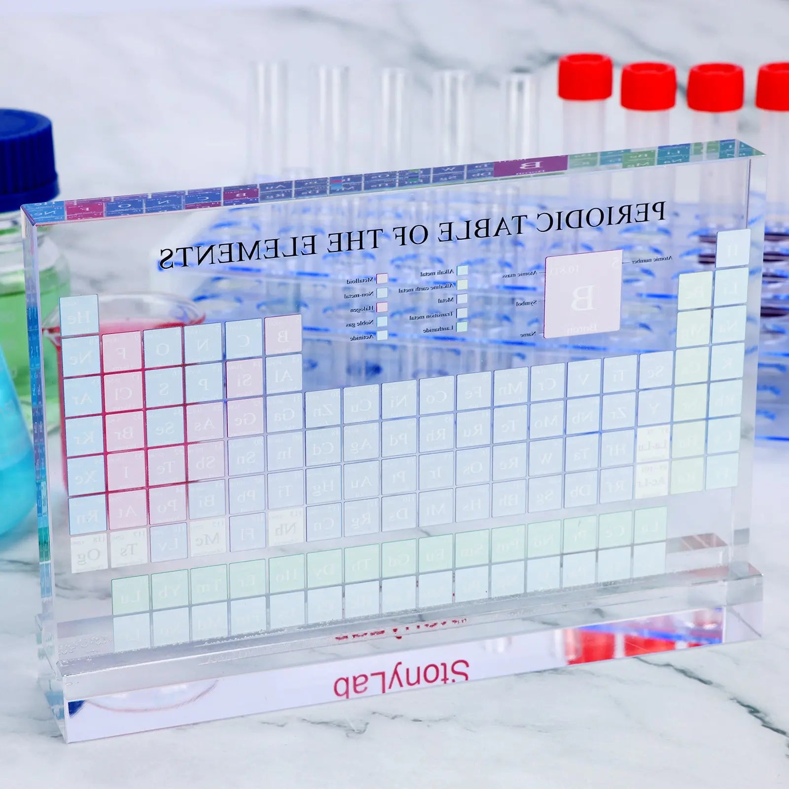 Detailed structural assembly component for StonyLab Periodic Table with Real Elements Inside