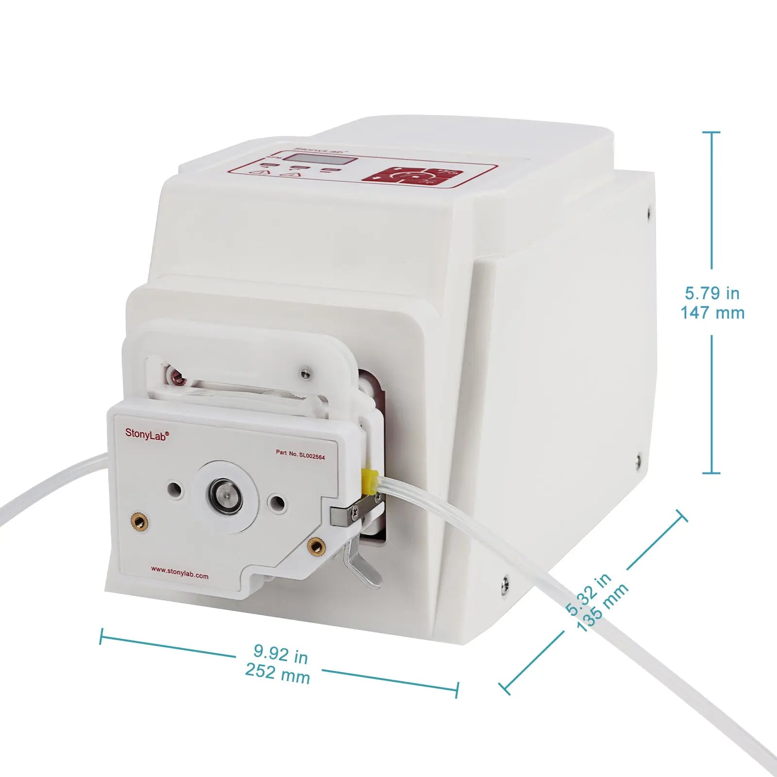 Close-up view showing the precise design and material of StonyLab Peristaltic Pump