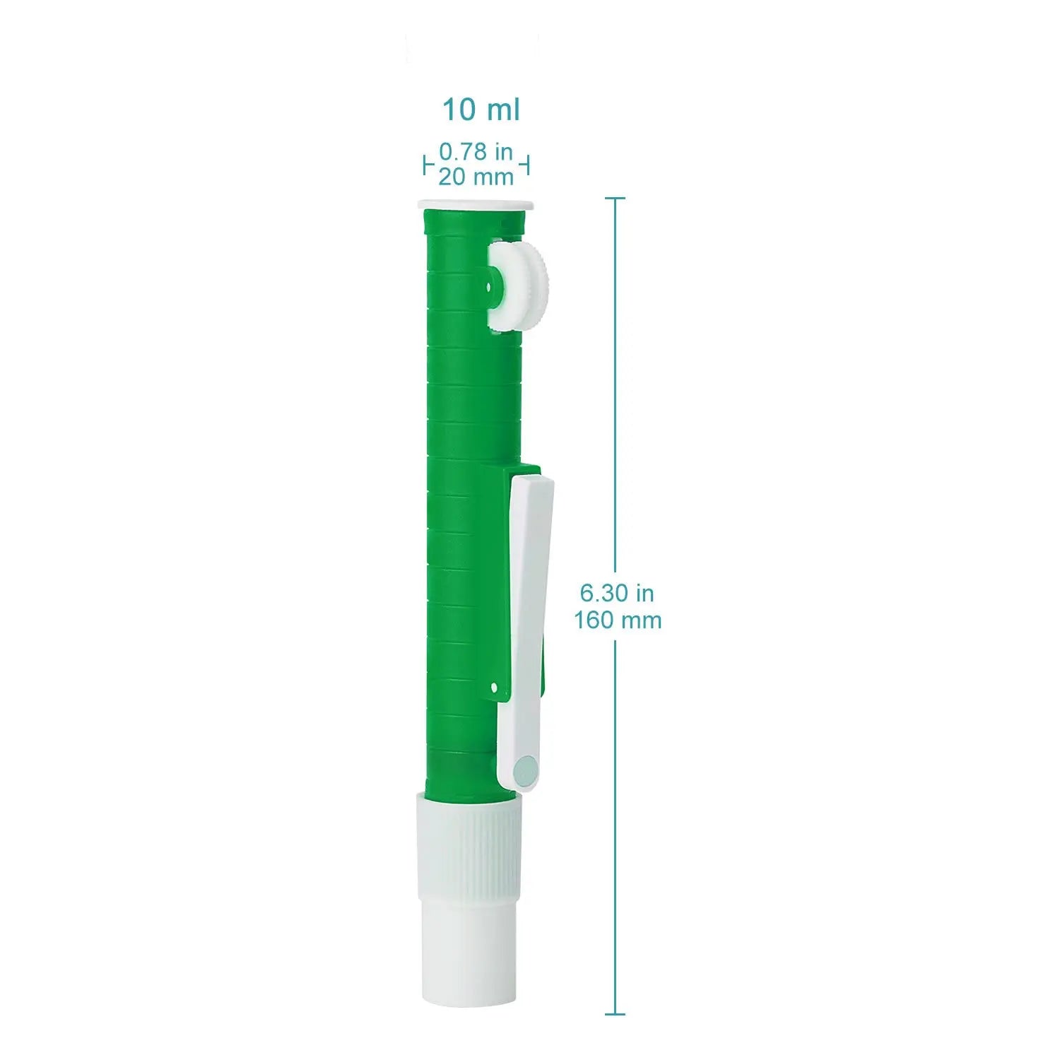 Side view and dimensional layout of the durable StonyLab Pipette Pump
