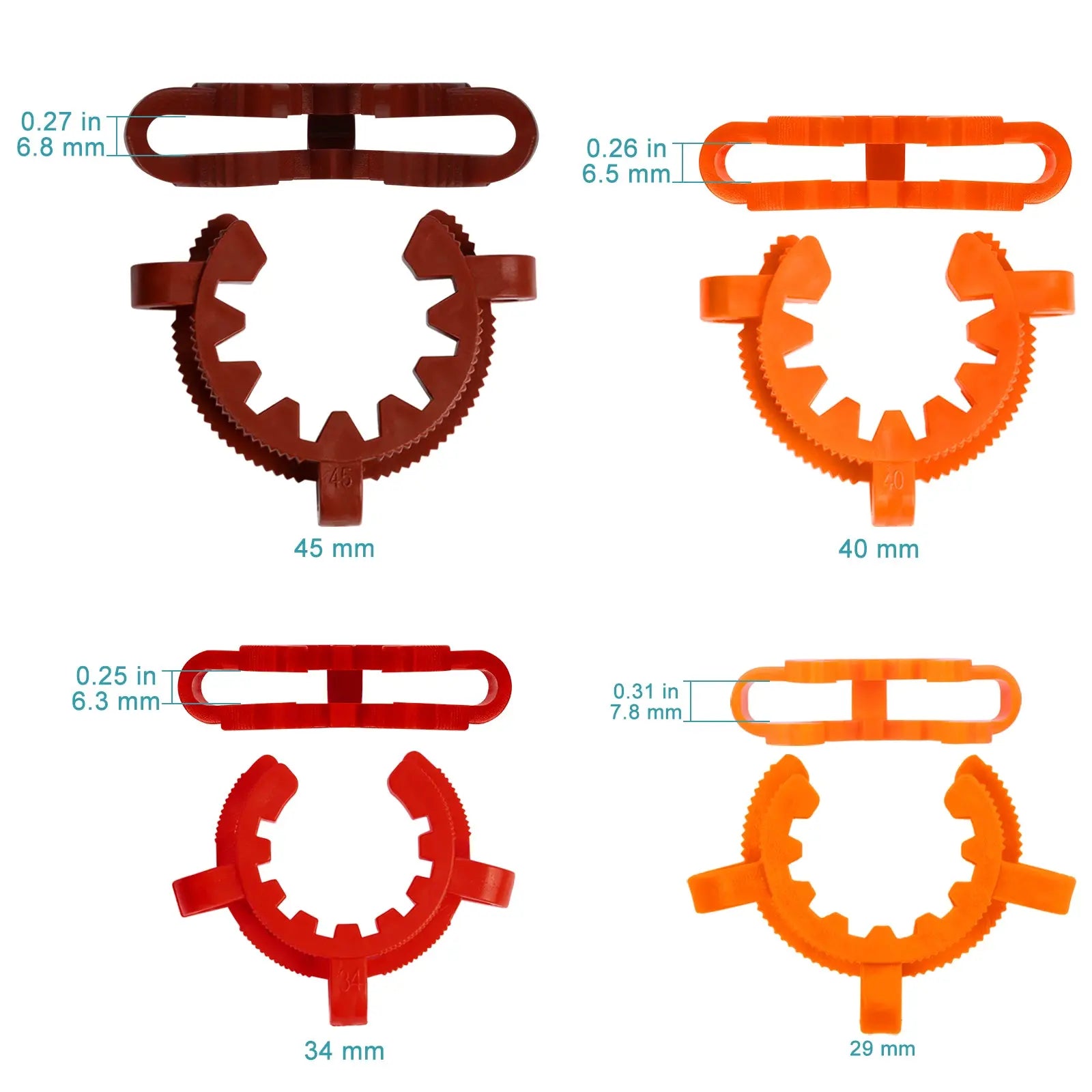 Side view and dimensional layout of the durable StonyLab Plastic Joint Clip Set