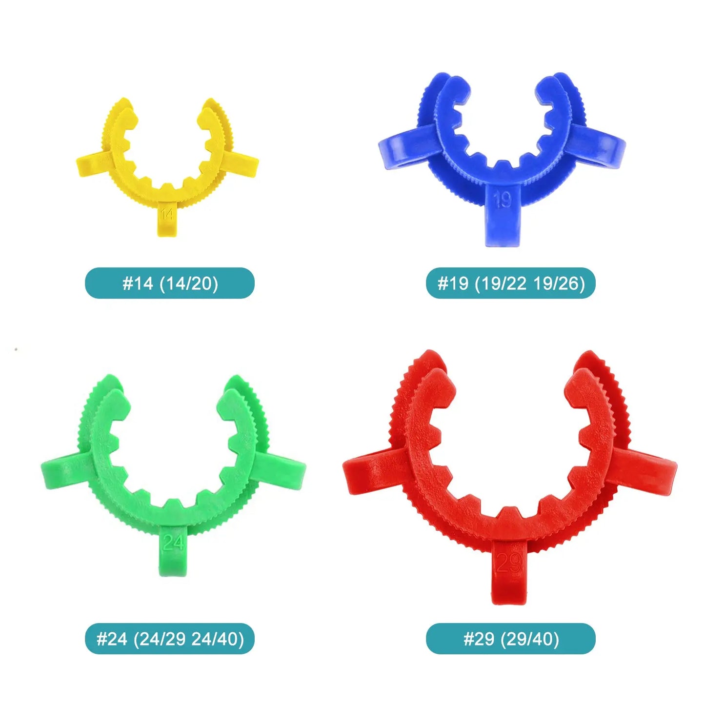 Plastic Joint Clips, Joint: #14 #19 #24 #29, 10-Pack Joint Clips