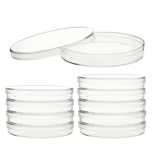 Plastic Petri Dishes, 90x15 mm, 10 Pcs Consumables-Cell Culture Dishes 90x15-mm