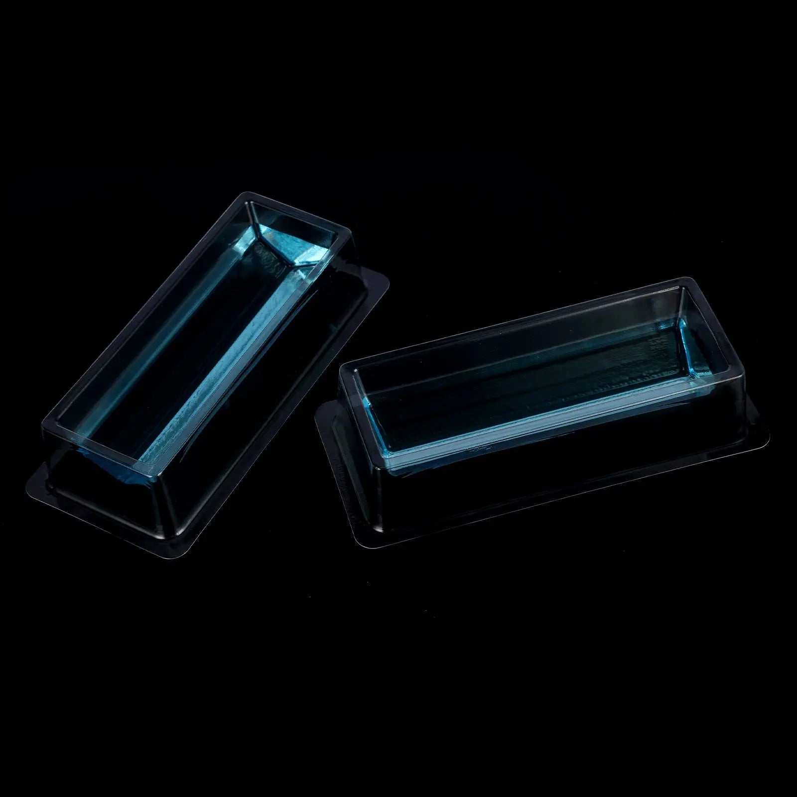 Side view and dimensional layout of the durable StonyLab Plastic Sample Reservoirs Aspiration Trough