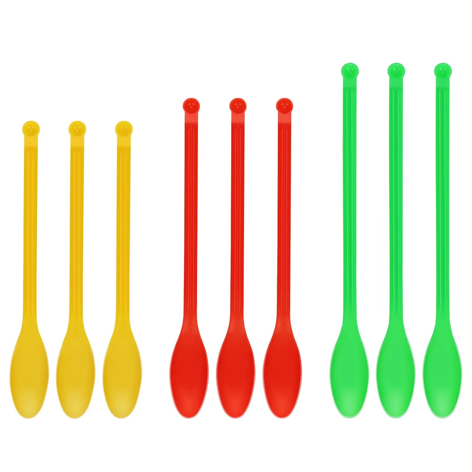 StonyLab 9-Pc Plastic Sampling Spoon Set, Assorted Colors