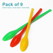 Side view and dimensional layout of the durable StonyLab Plastic Sampling Spoon Set
