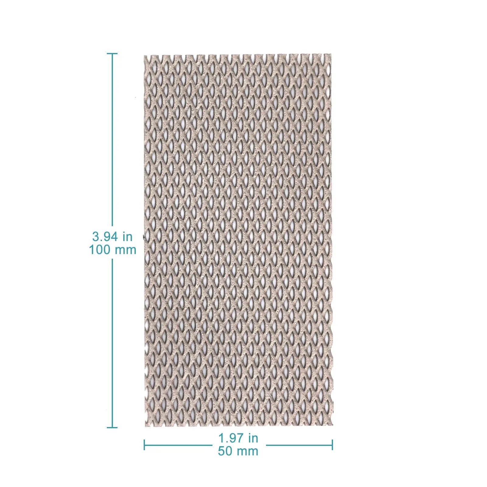 Close-up view showing the precise design and material of StonyLab Platinized Titanium Mesh Electrode