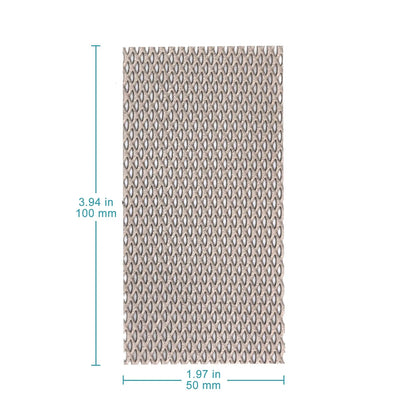 Platinized Titanium Mesh Electrode, 50 x 100 x 1 mm, for Electrolysis Anode or Cathode