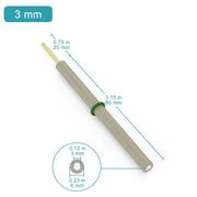 Close-up view showing the precise design and material of StonyLab Platinum Disk Electrode