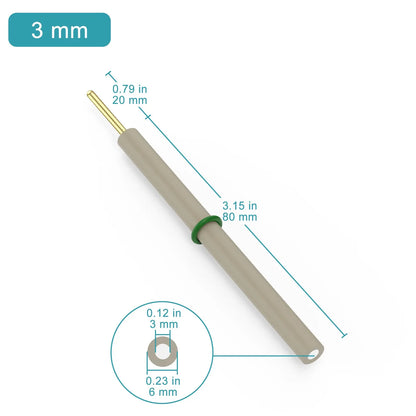Platinum Disk Electrode, PEEK Casing, 3 mm Pt Disk, >99.99% Purity, SGS Certified - GDMS Tested General Electrode-Disk