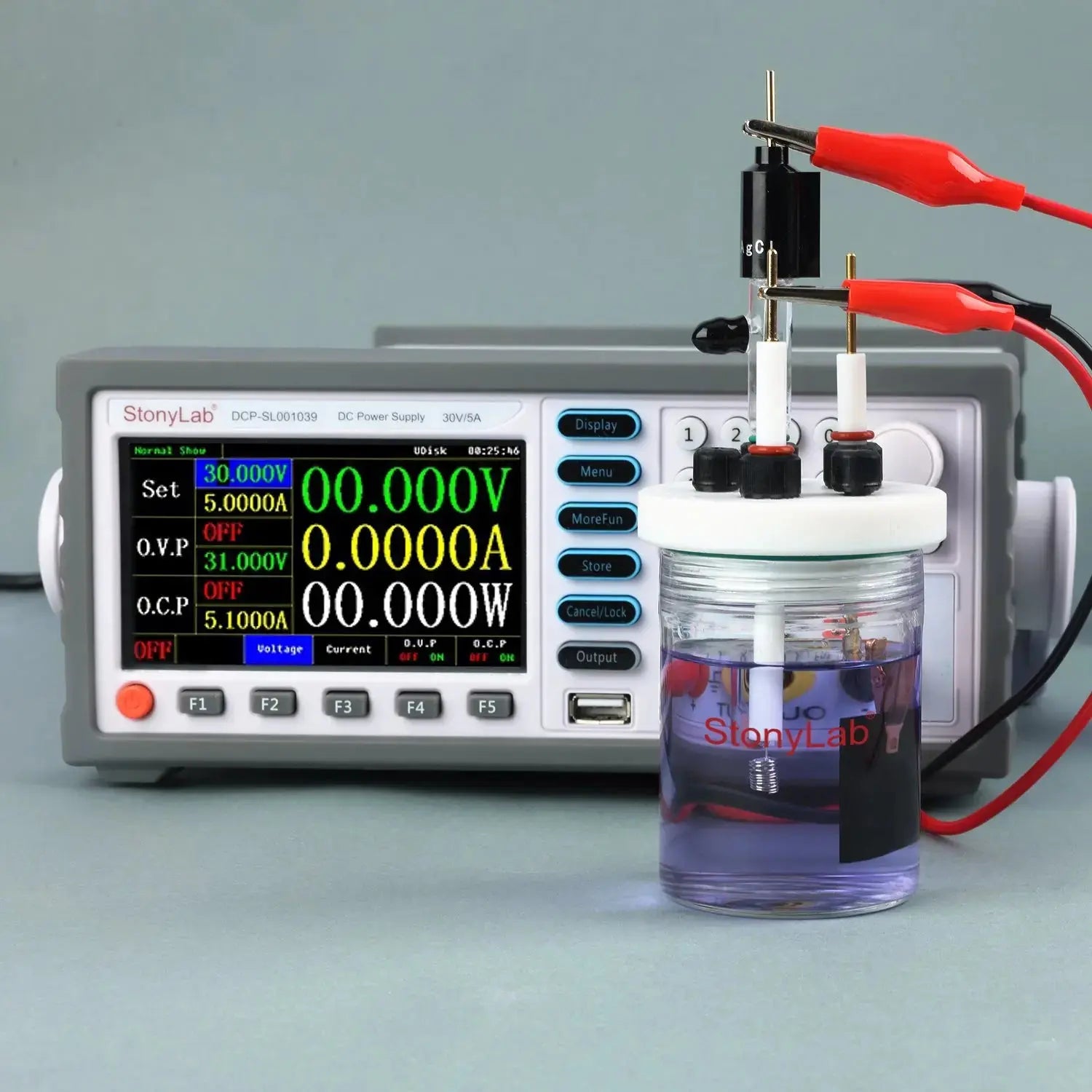 Comprehensive product view and setup components for StonyLab Platinum Ring Electrode