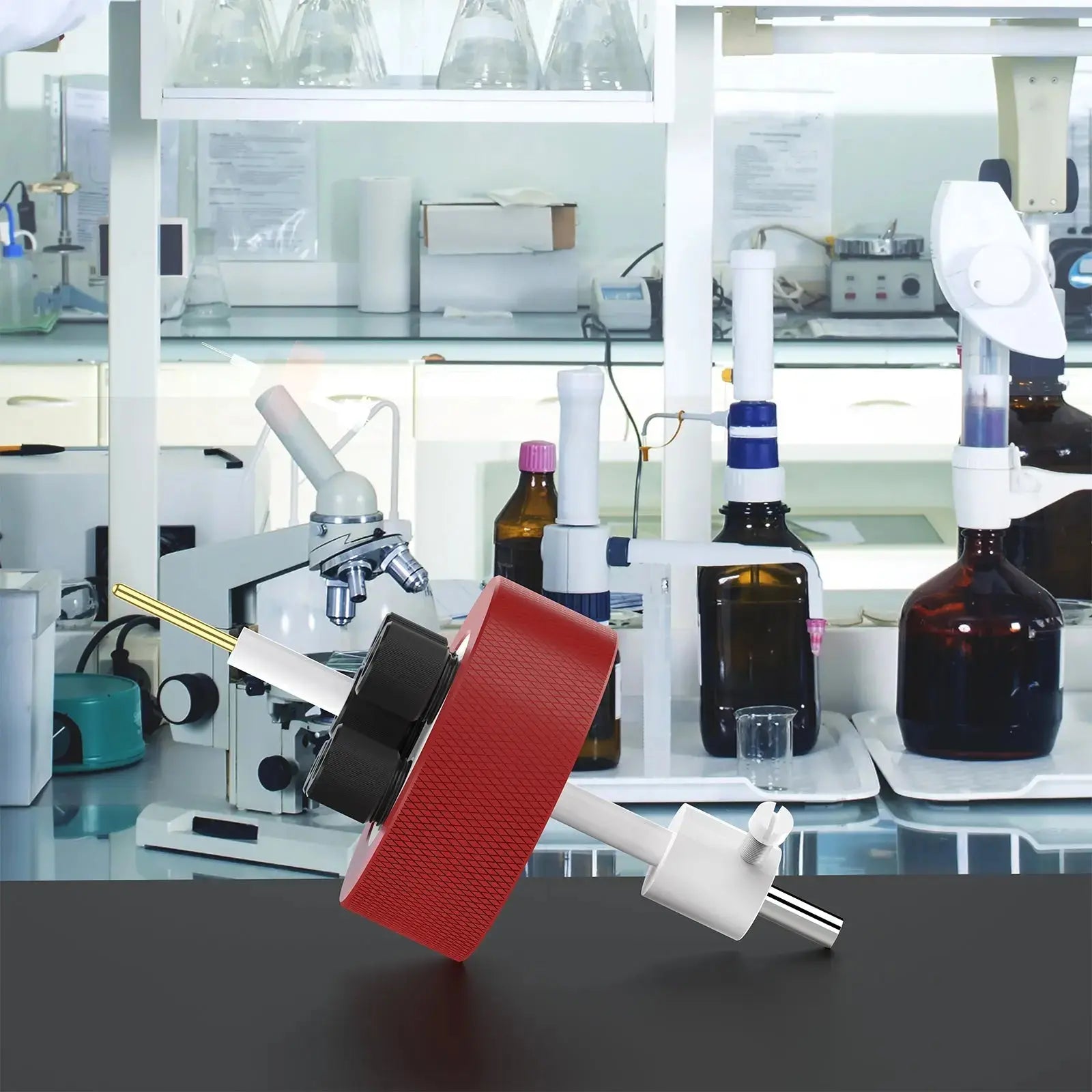 Platinum Sheet Cylindrical Electrode Holder, Pt Sheet Conductive Substrate, 0.1-6mm Clampable Diameter, 99.99% Purity, SGS Certified - GDMS Tested Electrode-Holder