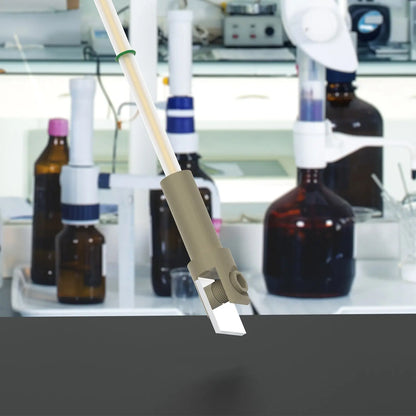 Platinum Sheet Electrode Holder, 5x5 mm Pt Sheet Conductive Substrate with PEEK Casing, 0.1-3mm Clampable Thickness, 99.99% Purity, SGS Certified - GDMS Tested, for Single-Chamber Tubular Cell (≤10 ml) Electrode for Tubular Cell (≤10 ml)