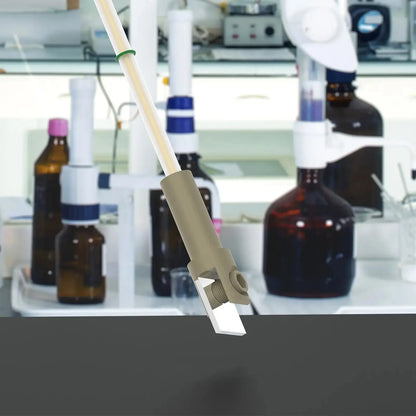 Platinum Sheet Electrode Holder, 5x5 mm Pt Sheet Conductive Substrate with PEEK Casing, 0.1-3mm Clampable Thickness, 99.99% Purity, SGS Certified - GDMS Tested, for Single-Chamber Tubular Cell (≤10 ml) Electrode for Tubular Cell (≤10 ml)
