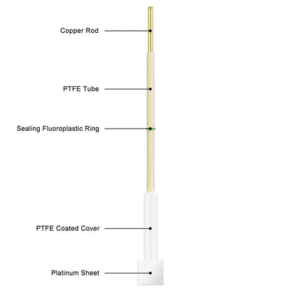 Platinum Sheet Electrode, 10x10x0.1mm, 99.99% Purity - SGS Certified -GDMS Tested, for Single-Chamber Tubular Cell (≤10 ml) Electrode for Tubular Cell (≤10 ml)